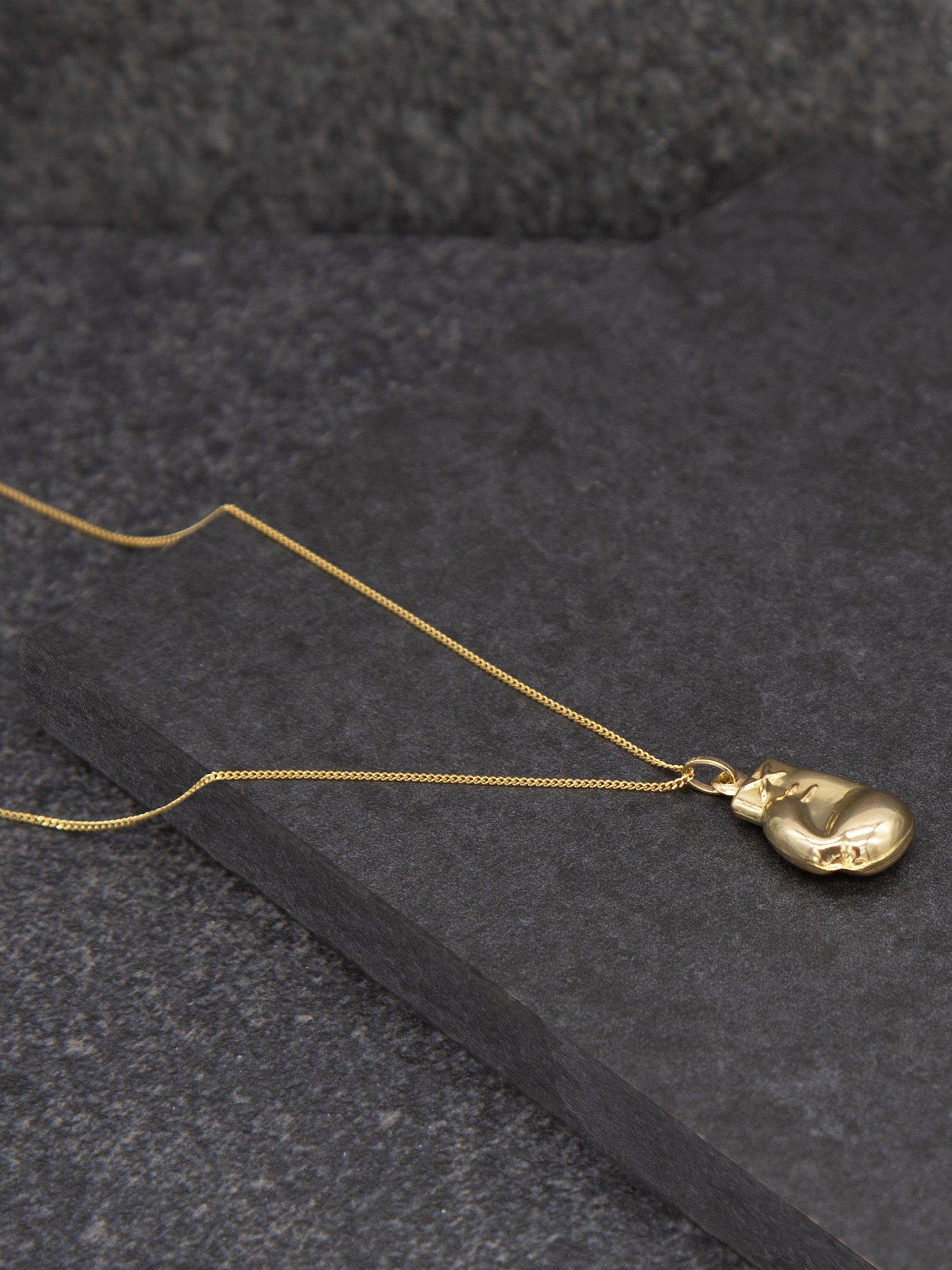IBB 9ct gold boxing glove pendant necklace, imported from the UK