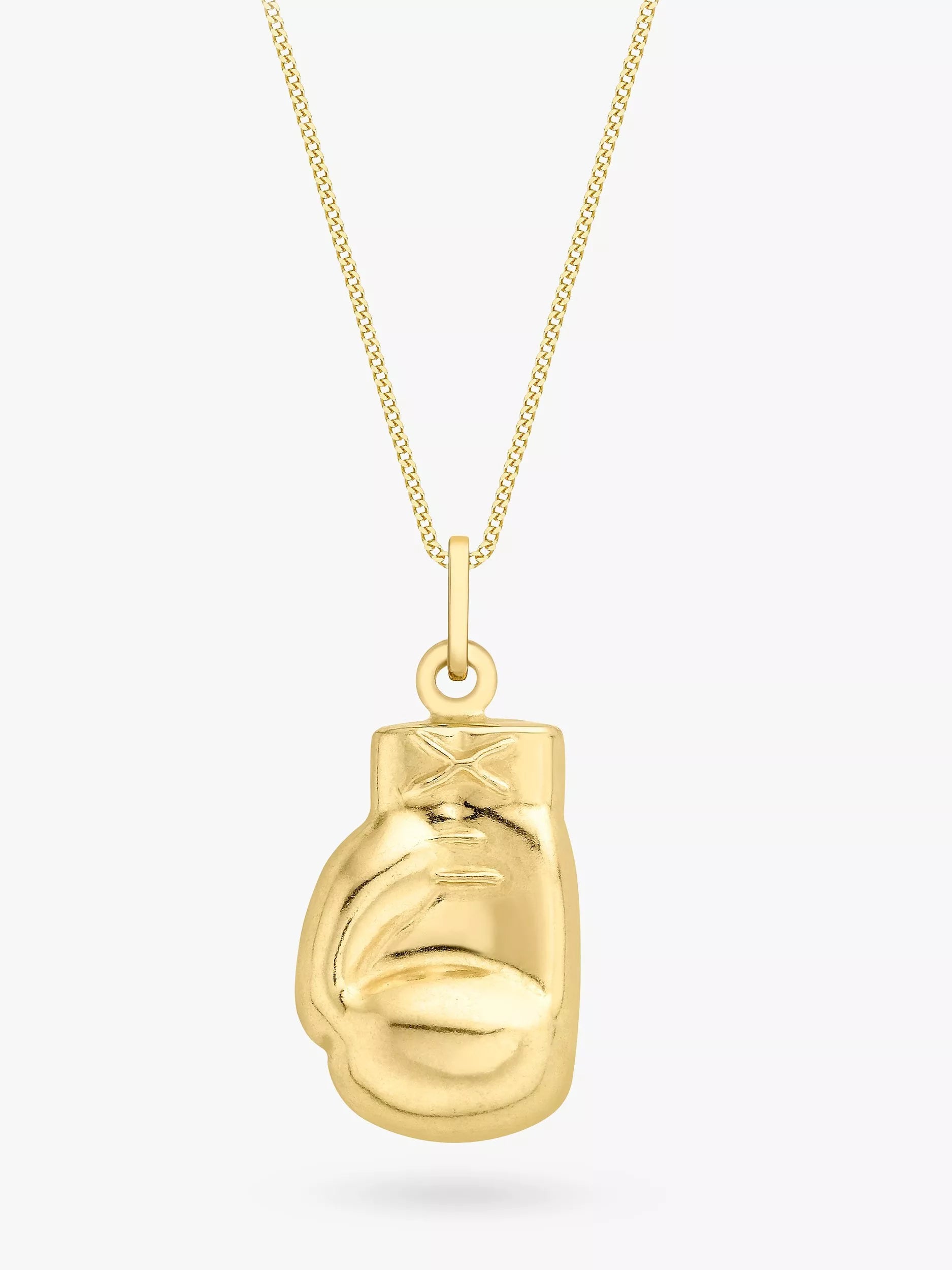 IBB 9ct gold boxing glove pendant necklace, imported from the UK