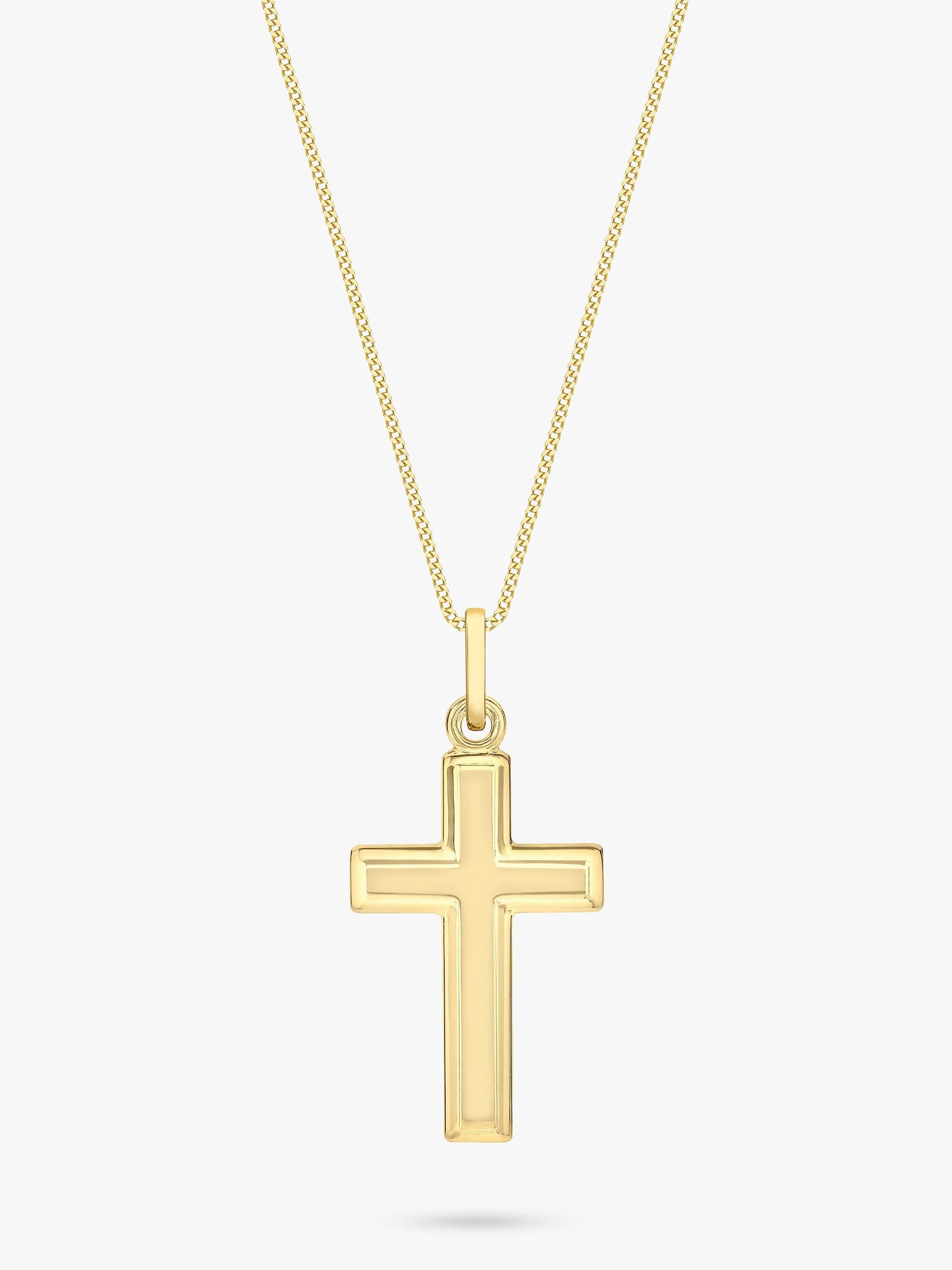IBB gold cross pendant necklace 9ct, imported from the UK