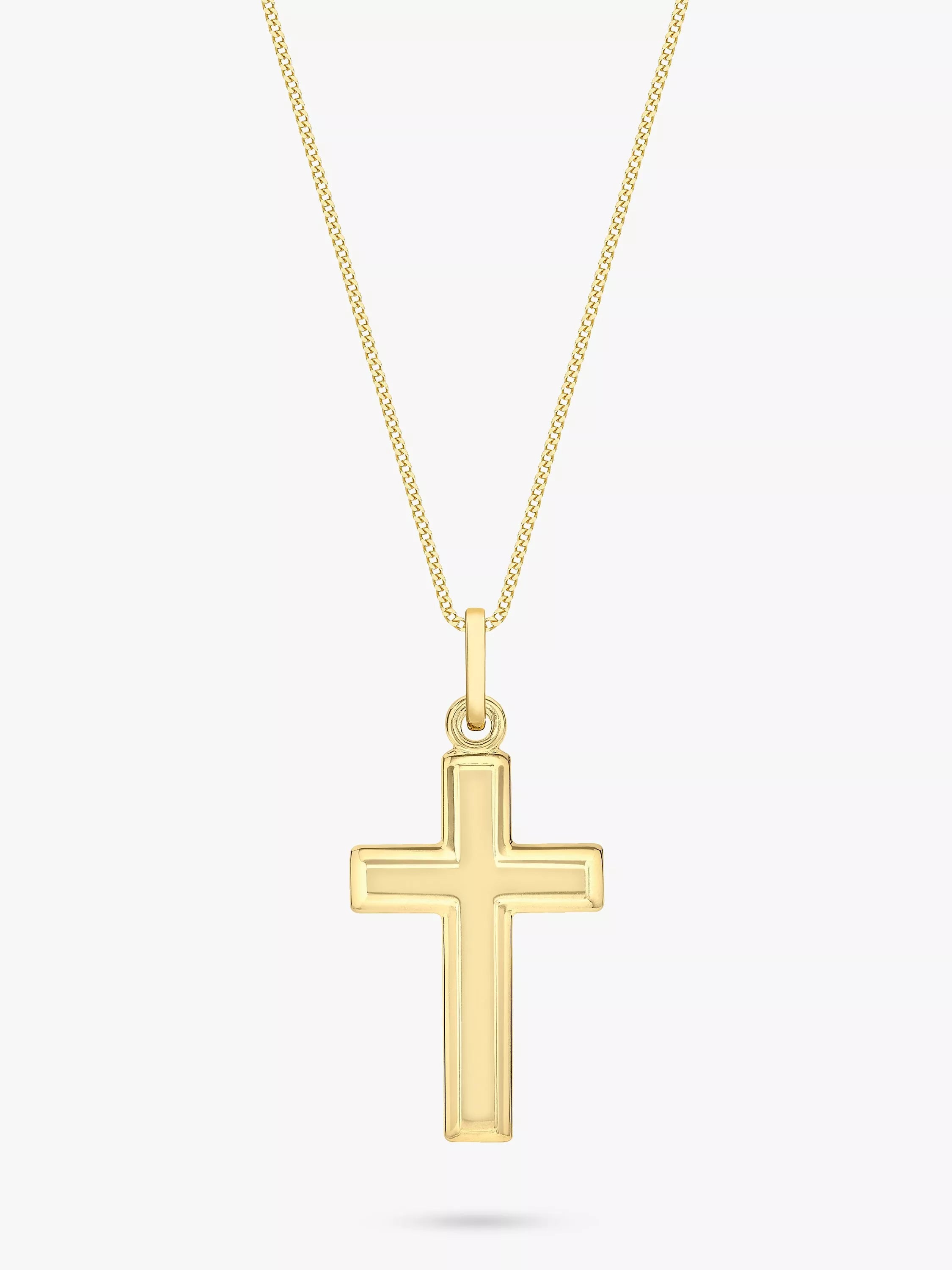 IBB gold cross pendant necklace 9ct, imported from the UK