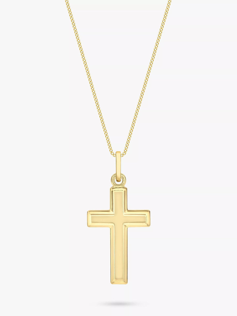IBB gold cross pendant necklace 9ct, imported from the UK