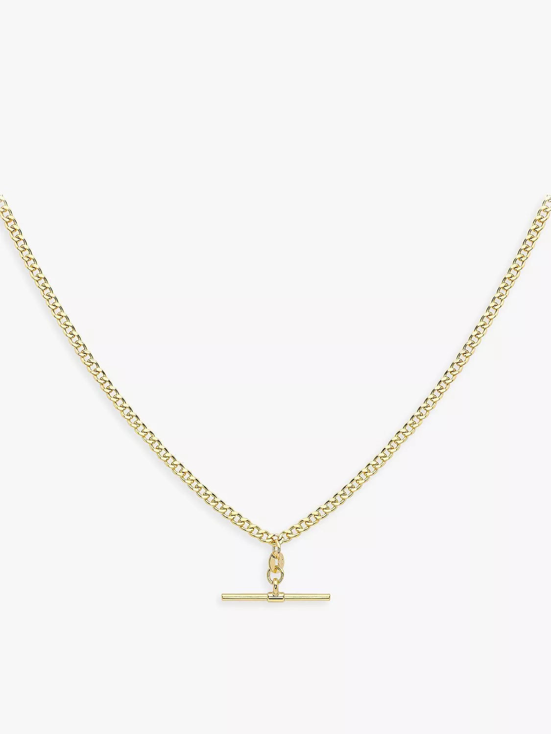 IBB gold chain necklace t-bar pendant 46cm, imported from the UK