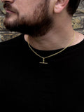 IBB gold chain necklace t-bar pendant 46cm, imported from the UK