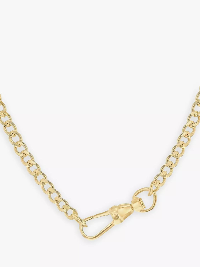 IBB gold chain necklace t-bar pendant 46cm, imported from the UK