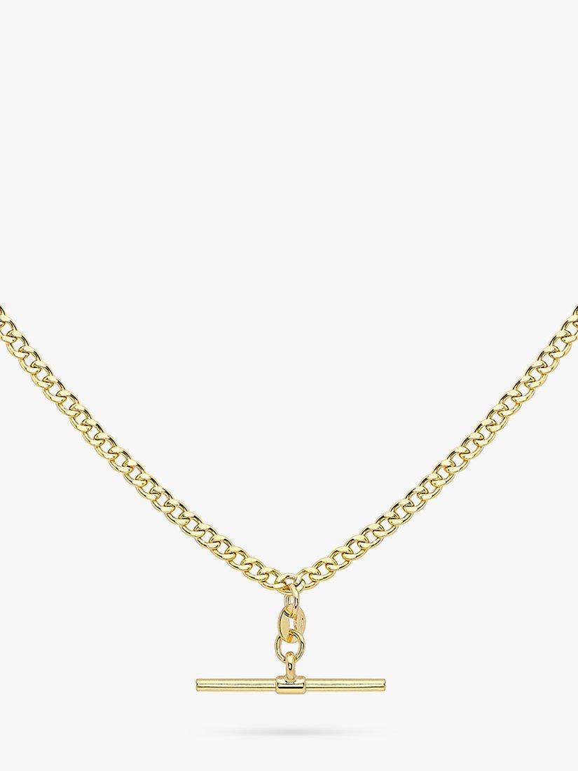 IBB gold chain necklace t-bar pendant 46cm, imported from the UK
