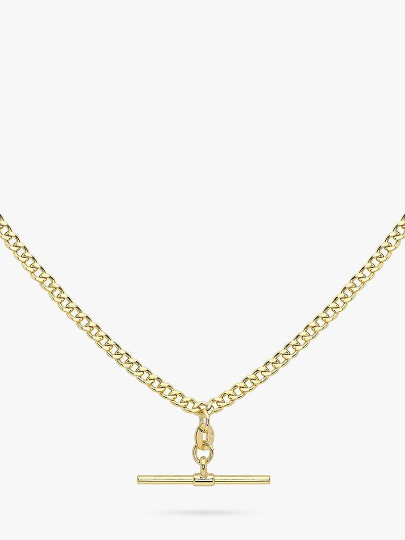 IBB gold chain necklace t-bar pendant 46cm, imported from the UK