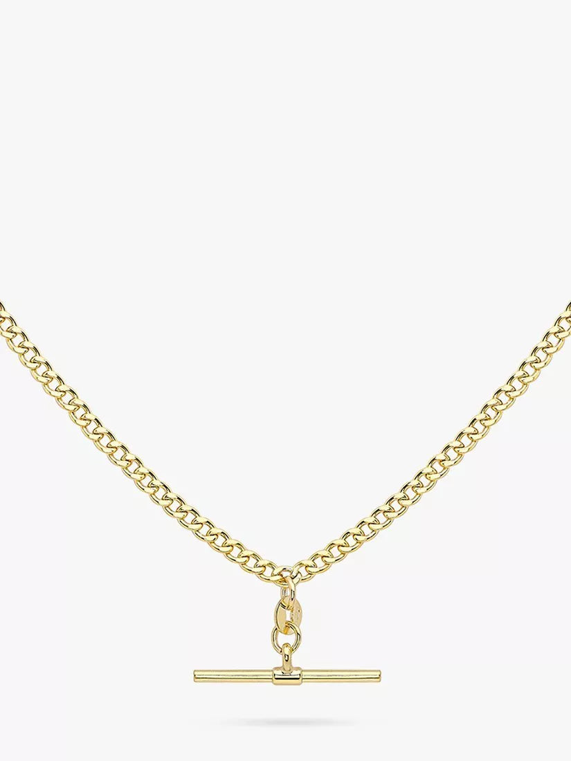IBB gold chain necklace t-bar pendant 46cm, imported from the UK