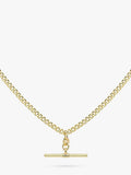 IBB gold chain necklace t-bar pendant 46cm, imported from the UK