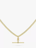 IBB gold chain necklace t-bar pendant 46cm, imported from the UK