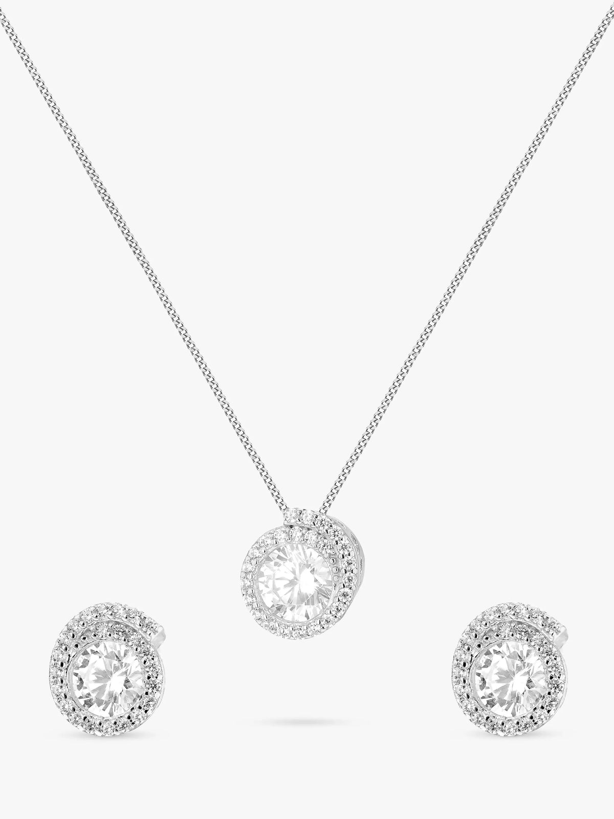 IBB jewellery gift set swirling cubic zirconia (British brand)