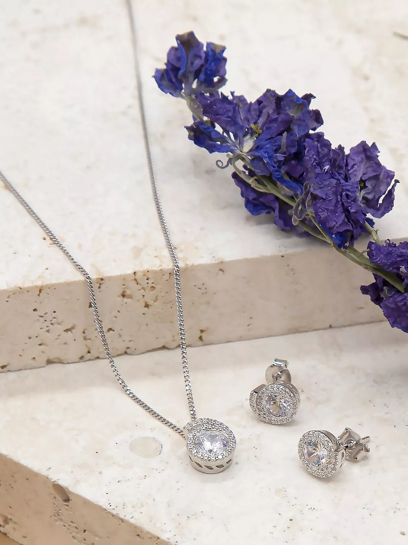 IBB jewellery gift set swirling cubic zirconia (British brand)