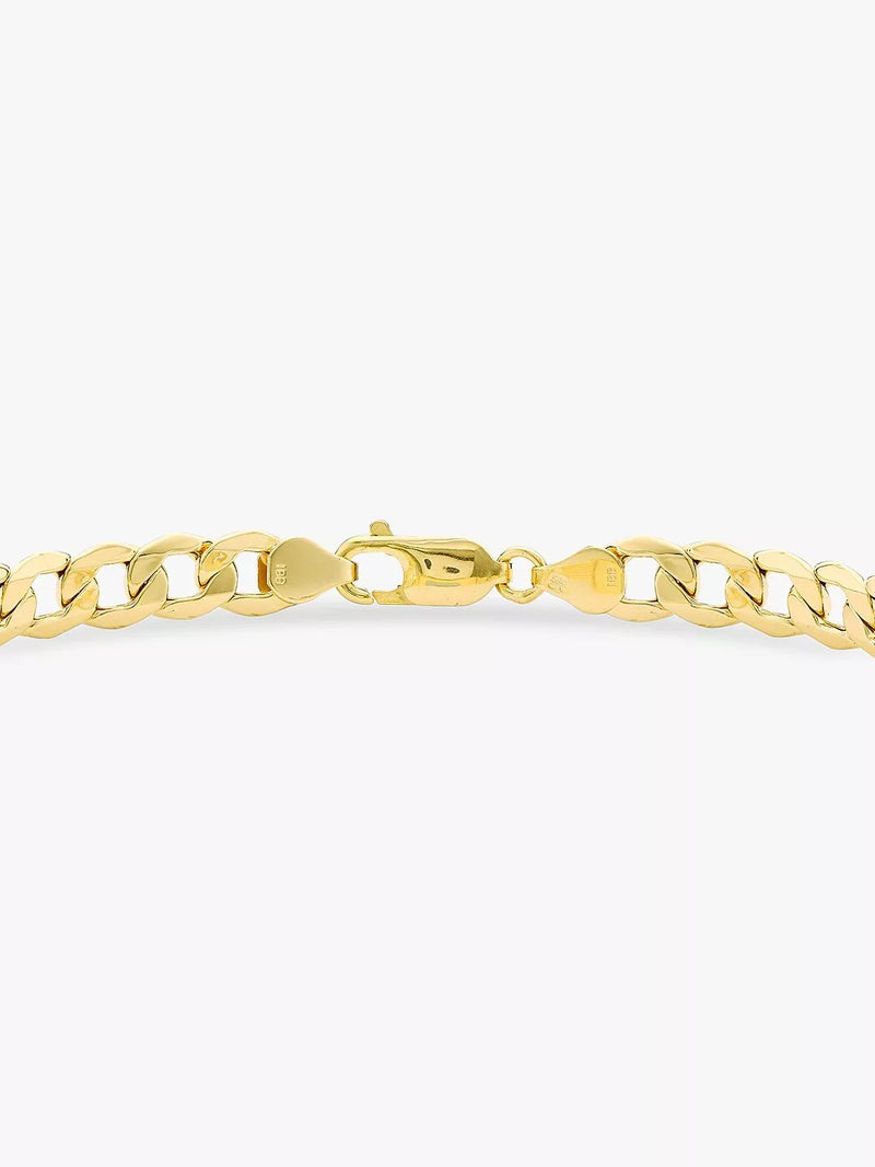 IBB 9ct gold ID tag curb chain bracelet (British brand)