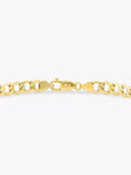 IBB 9ct gold ID tag curb chain bracelet (British brand)