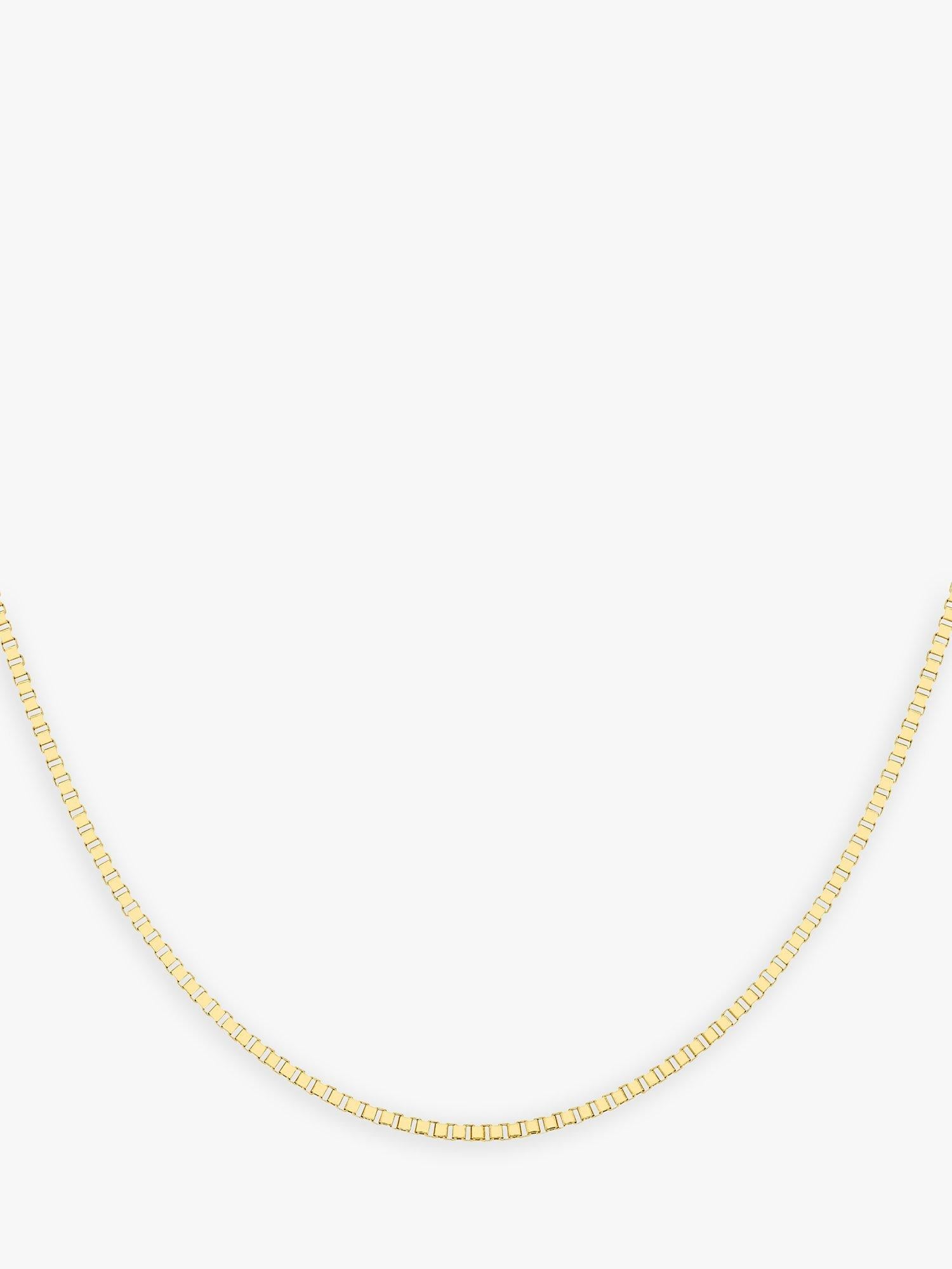 IBB 9ct gold Venetian box chain necklace - British product