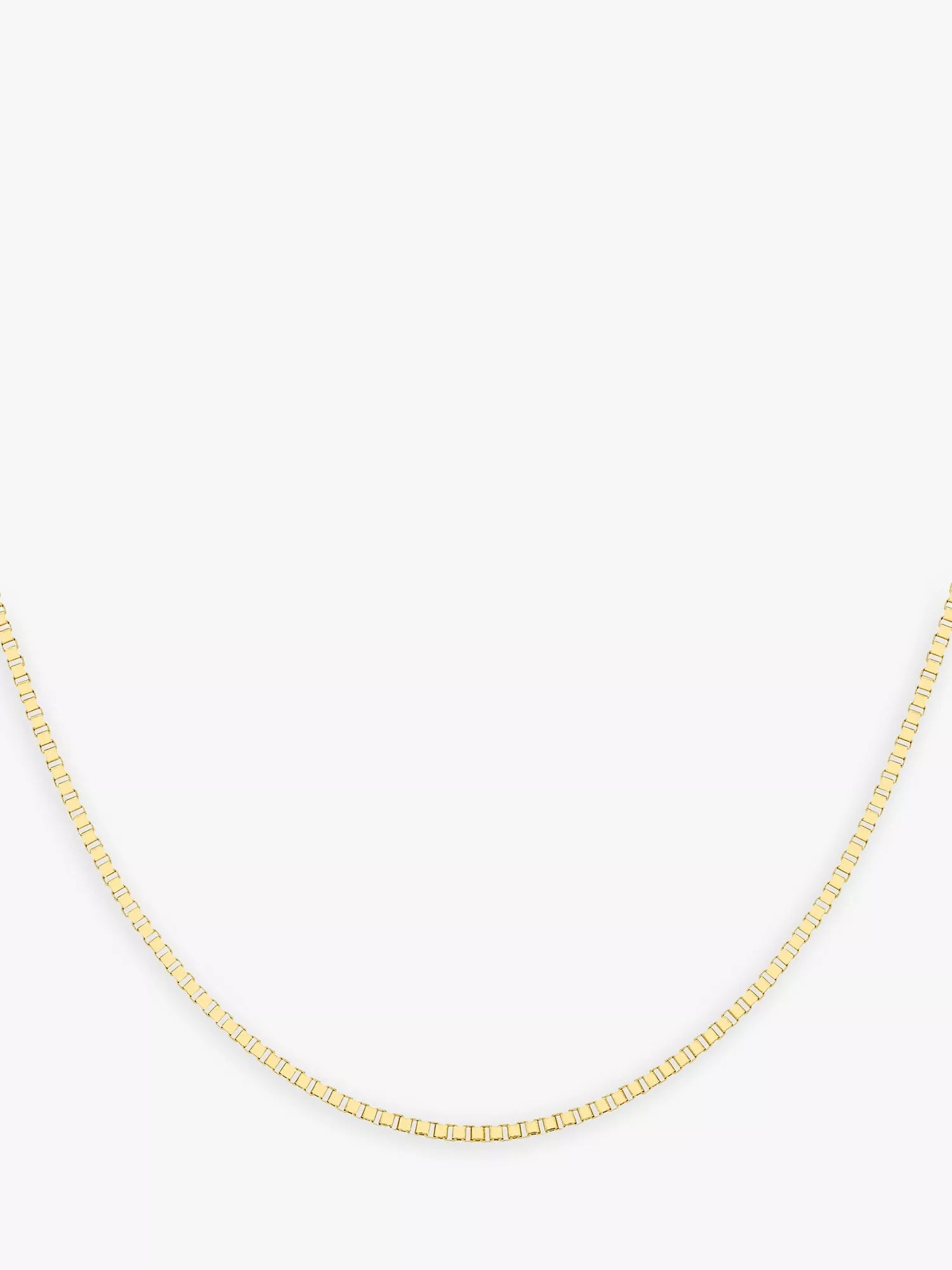 IBB 9ct gold Venetian box chain necklace - British product