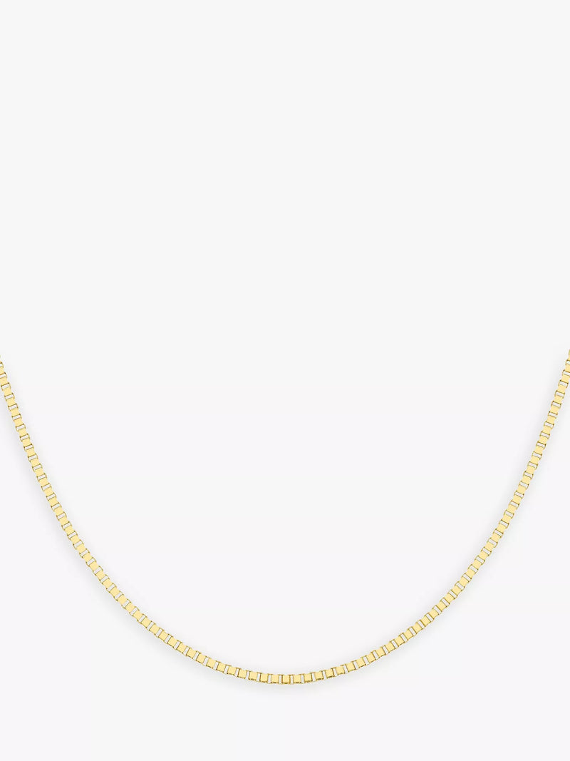 IBB 9ct gold Venetian box chain necklace - British product