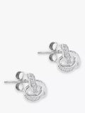 IBB sterling silver cubic zirconia knot jewellery set, UK version