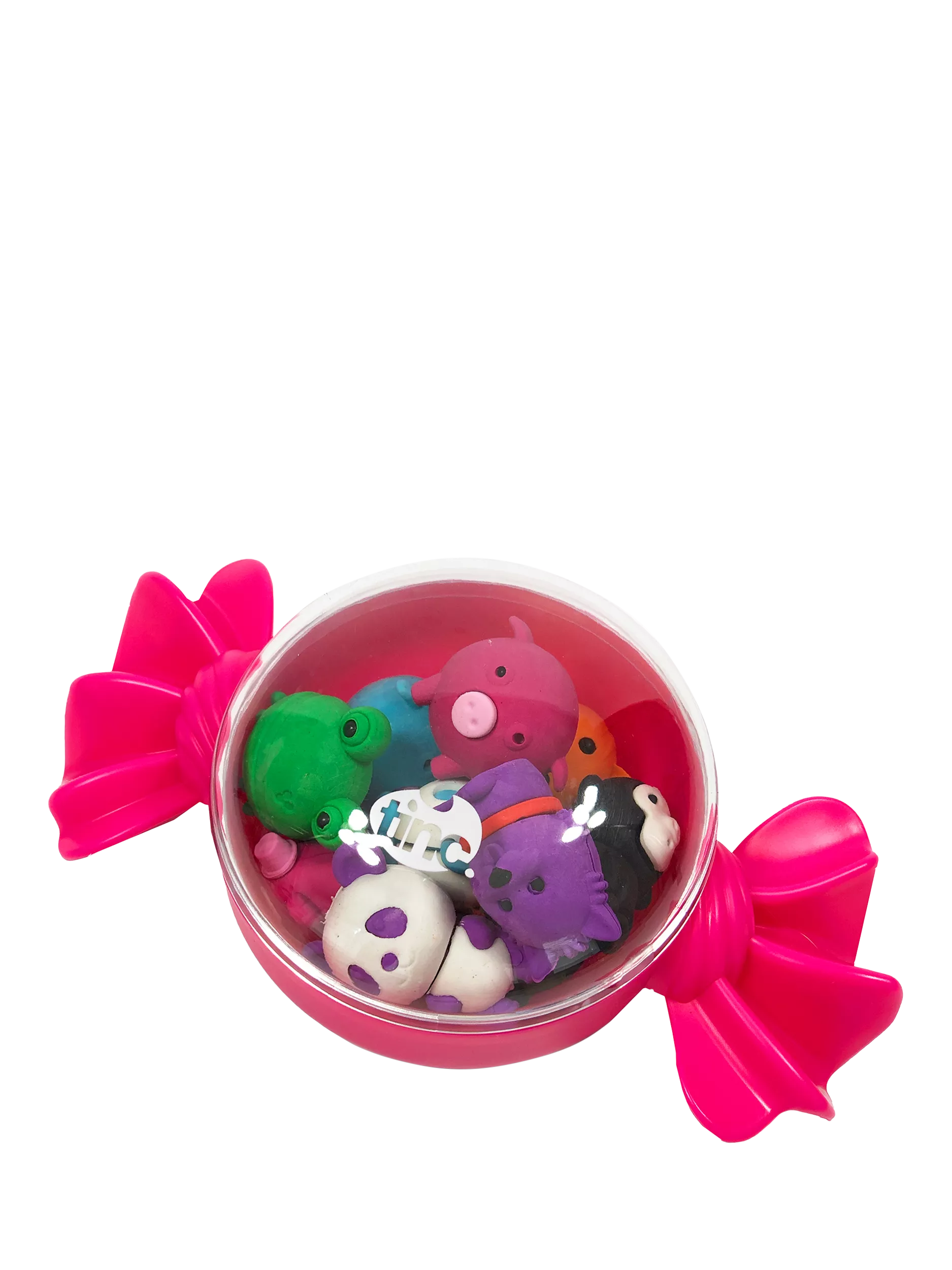 Tinc animal eraser tub 10 erasers, UK version