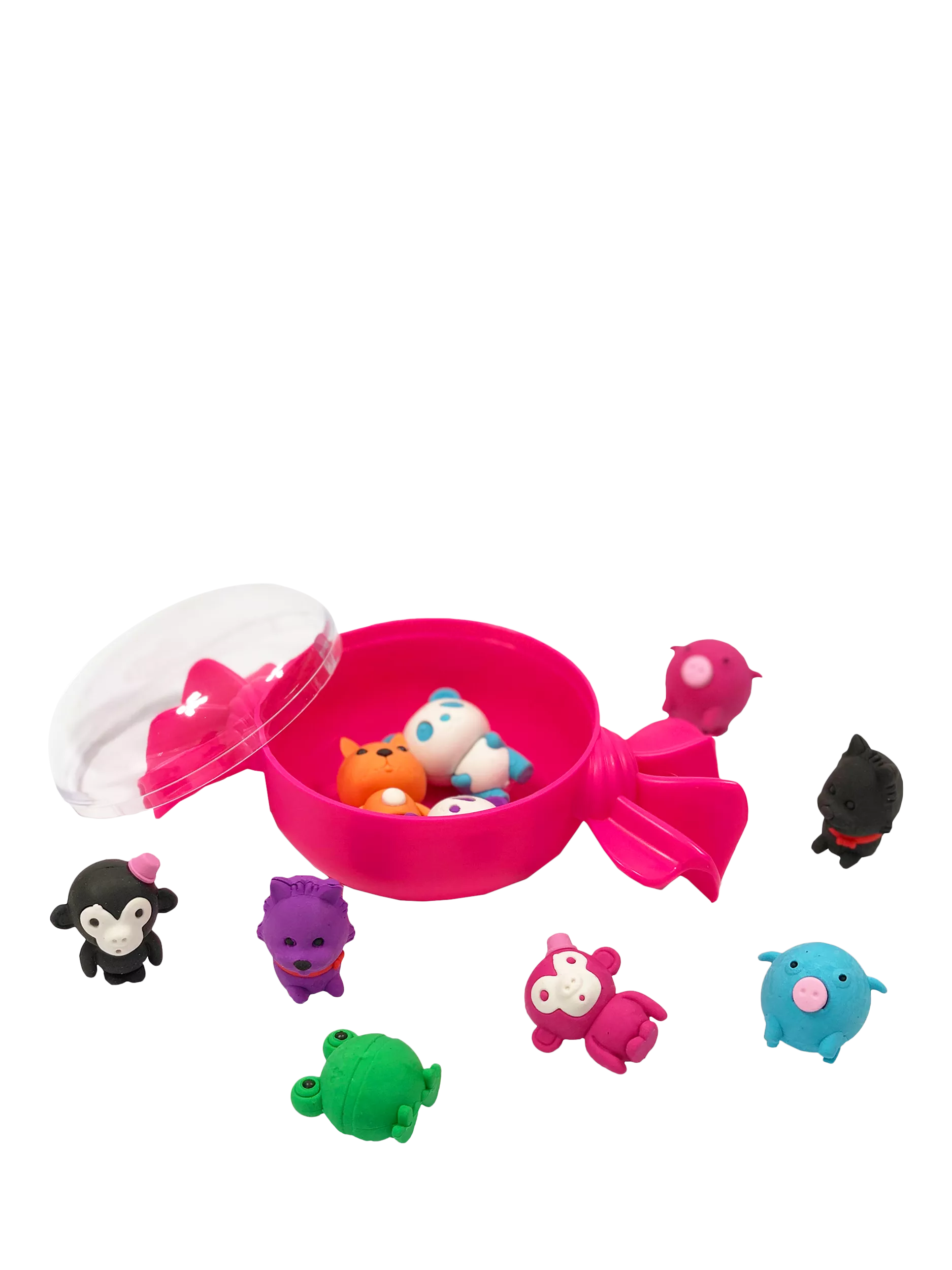 Tinc animal eraser tub 10 erasers, UK version