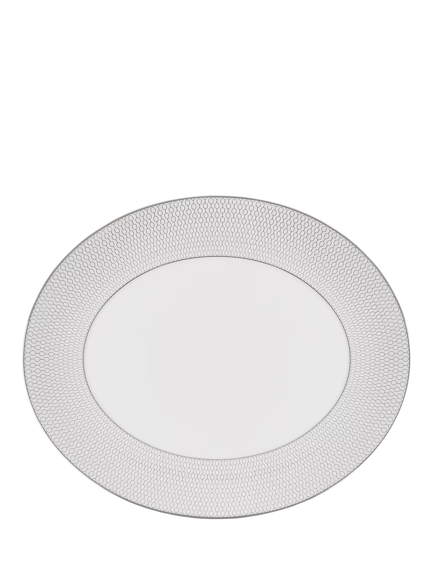 Wedgwood Gio Platinum fine bone china oval platter 33cm, UK version