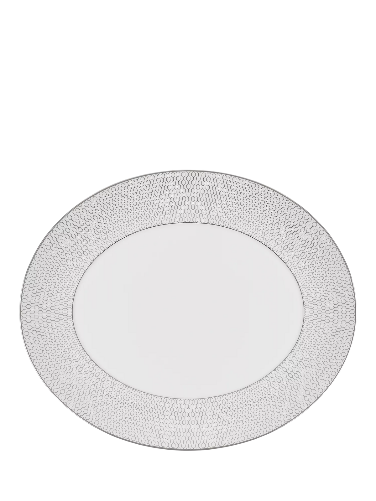 Wedgwood Gio Platinum fine bone china oval platter 33cm, UK version