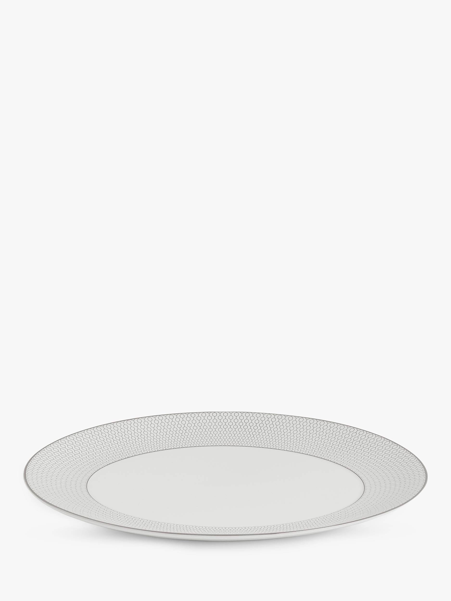 Wedgwood Gio Platinum fine bone china oval platter 33cm, UK version