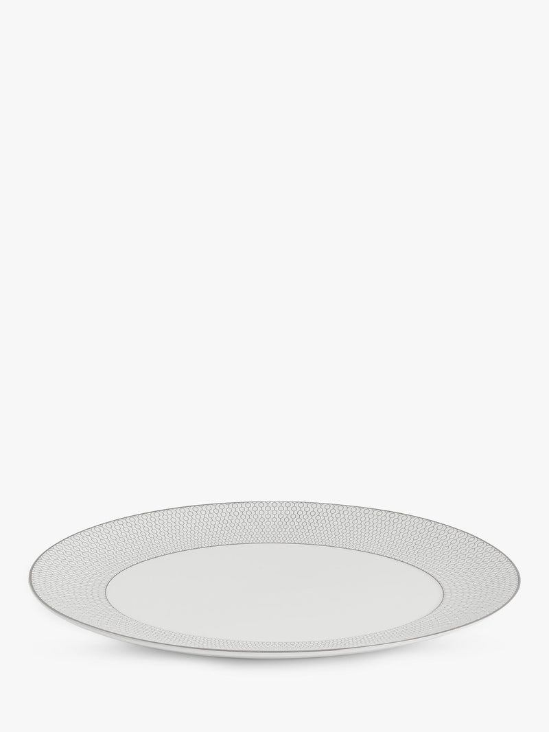 Wedgwood Gio Platinum fine bone china oval platter 33cm, UK version