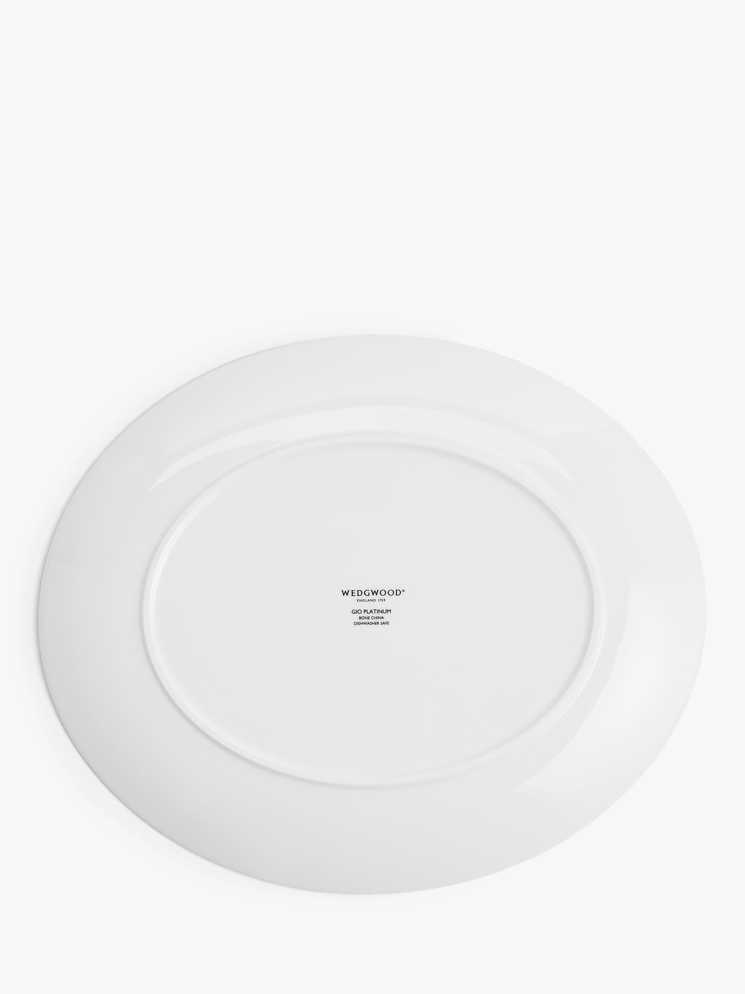 Wedgwood Gio Platinum fine bone china oval platter 33cm, UK version