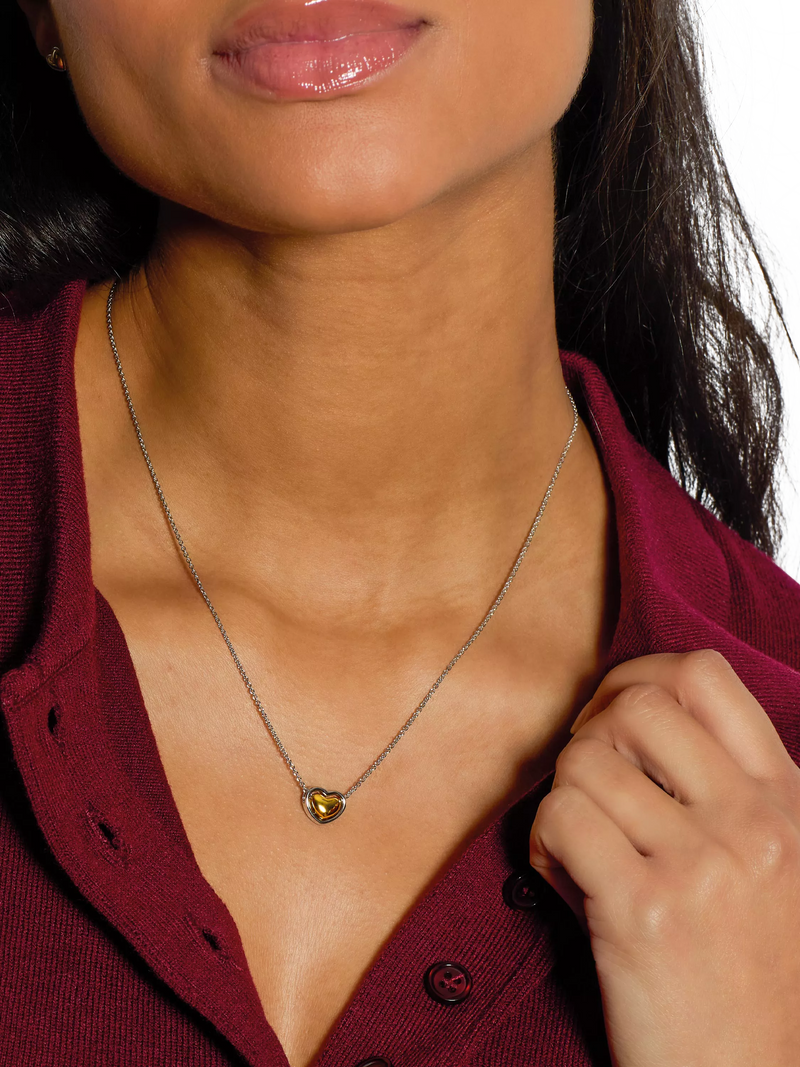 Kit Heath Heart of Gold pendant necklace silver gold, UK version