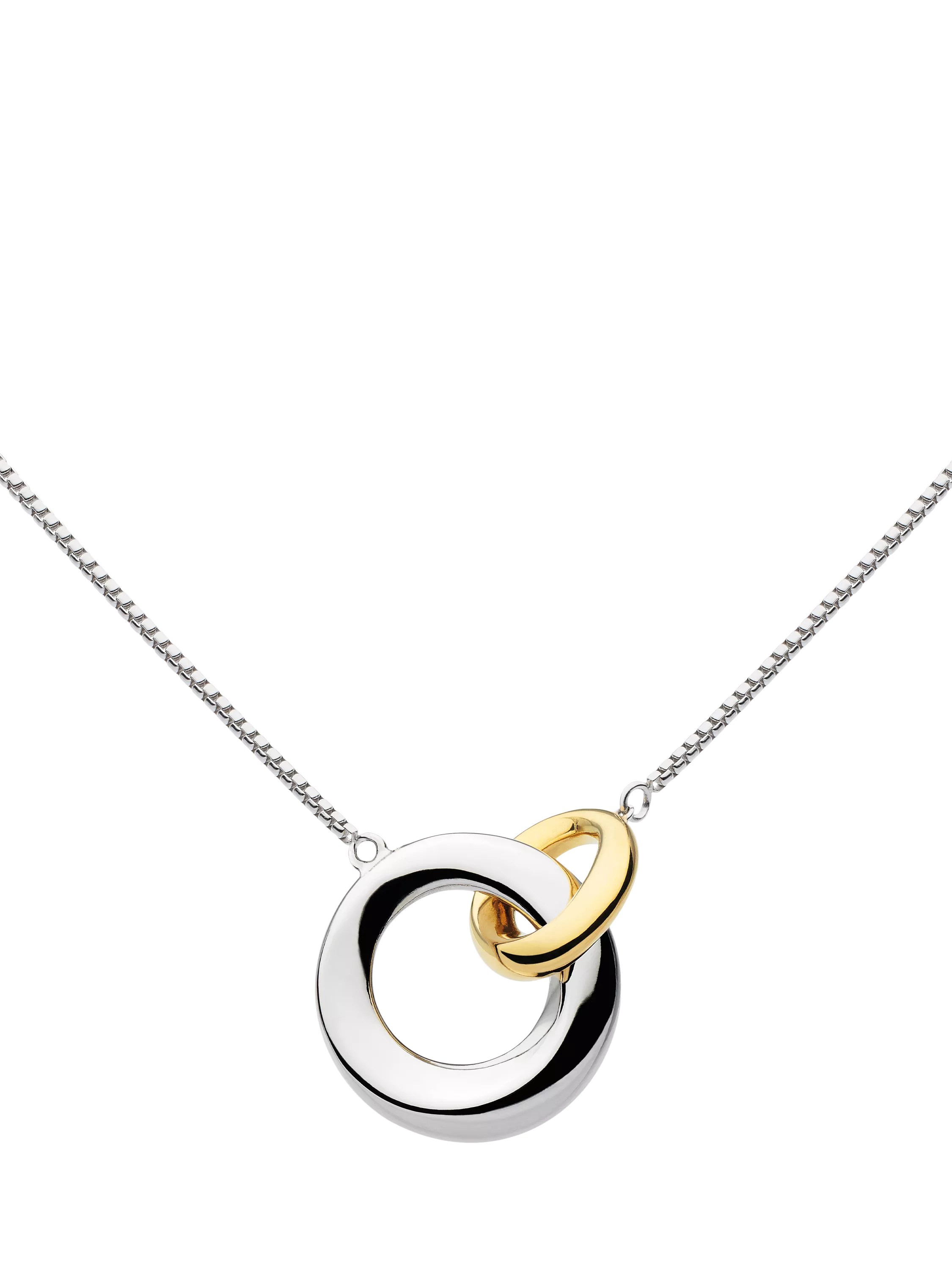 Kit Heath Bevel Cirque Link Necklace Silver Gold 45.7cm - British product