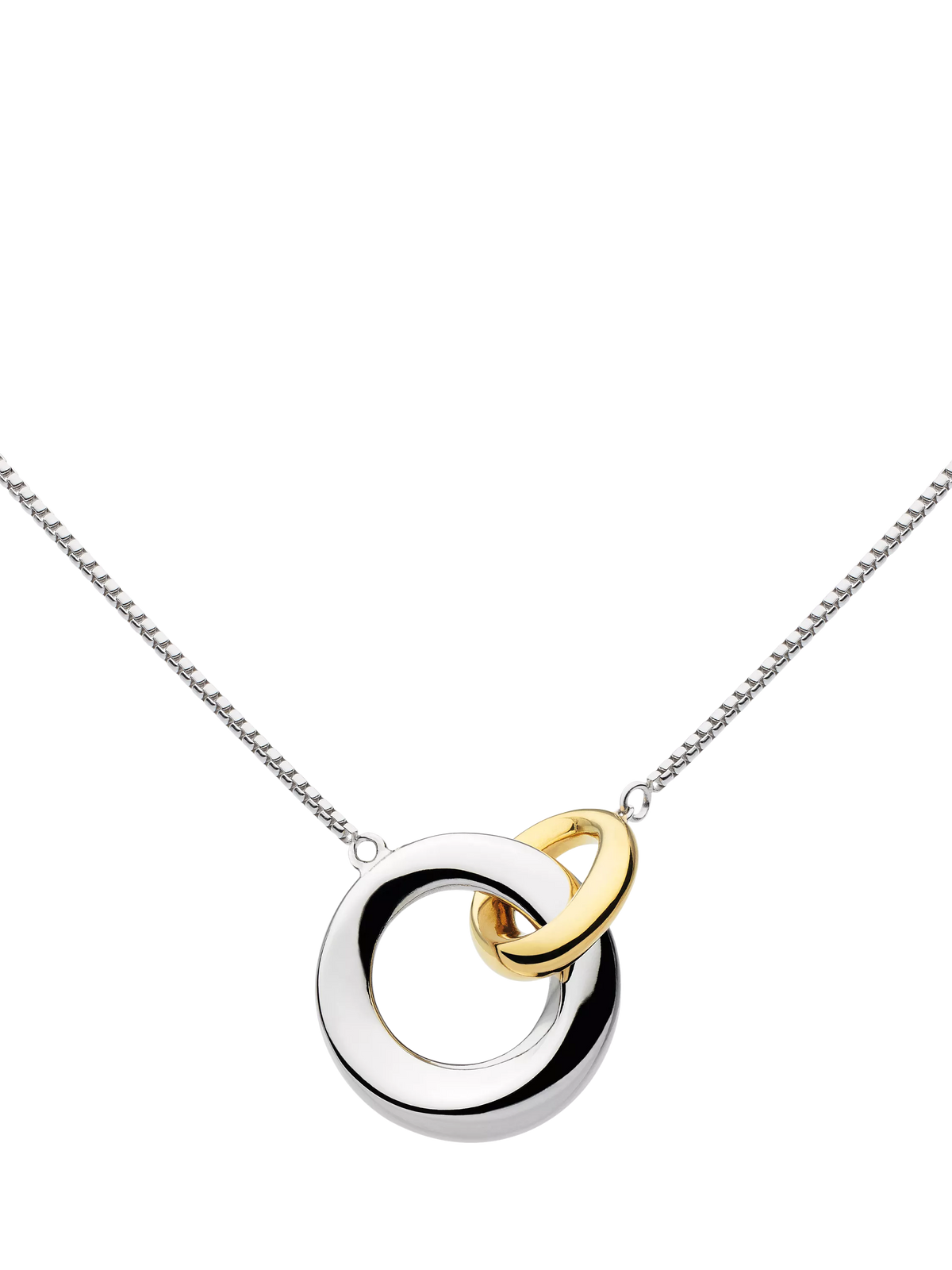 Kit Heath Bevel Cirque Link Necklace Silver Gold 45.7cm - British product
