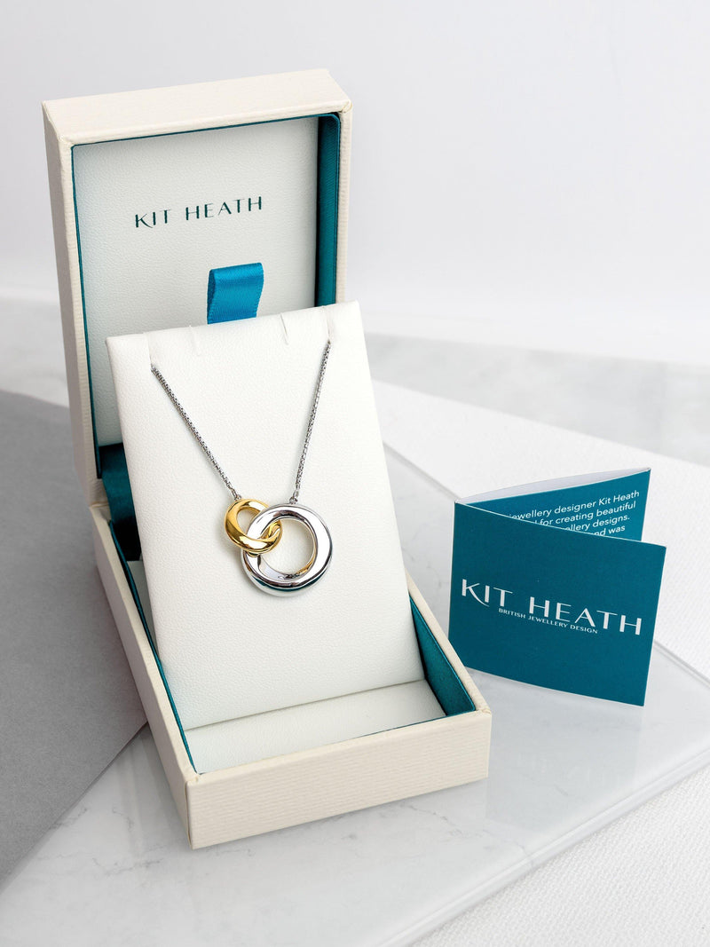 Kit Heath Bevel Cirque Link Necklace Silver Gold 45.7cm - British product