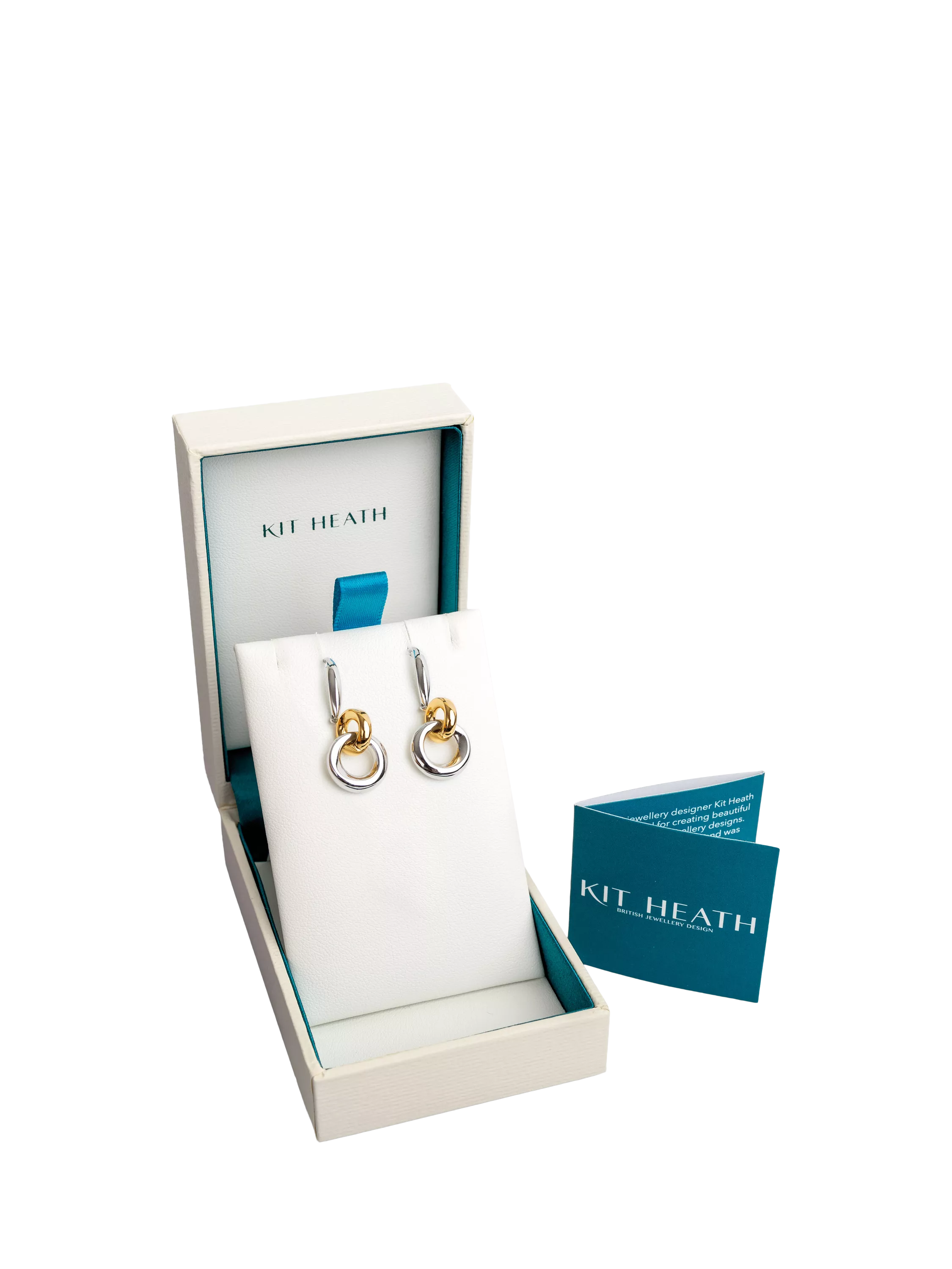Kit Heath silver and gold drop earrings (British brand)