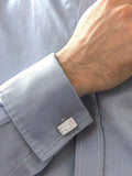 Hoxton London crocodile patterned cufflinks sterling silver - British product