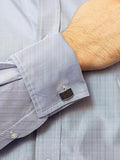 Hoxton London cufflinks with cubic zirconia gems - British product