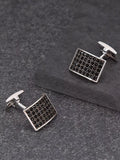 Hoxton London cufflinks with cubic zirconia gems - British product