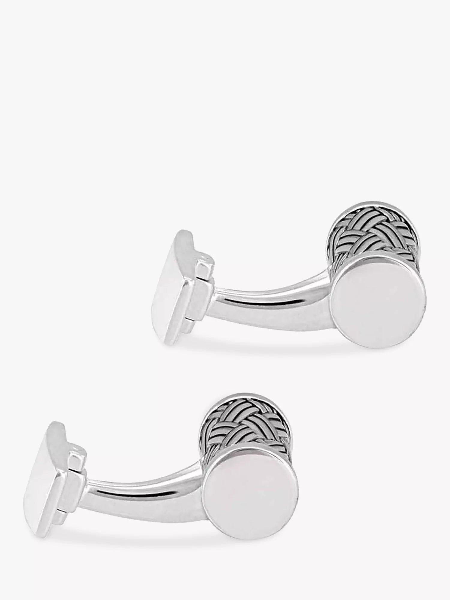 Hoxton London woven pattern cufflinks, UK version
