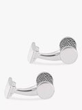 Hoxton London woven pattern cufflinks, UK version