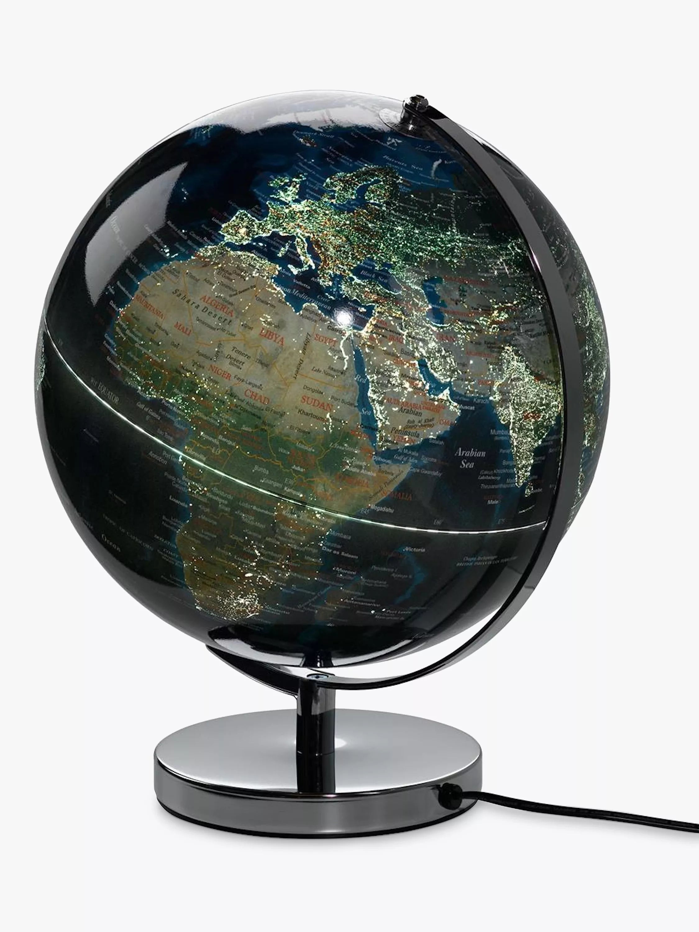 Gentlemen's Hardware night time lights globe on stand, imported from the UK