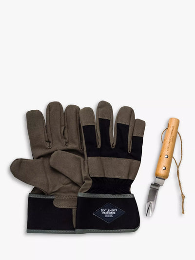 Gants de jardinage en cuir végétalien et ensemble d'extracteur de racines en acier inoxydable John Lewis - Acheter en ligne chez McGrocer