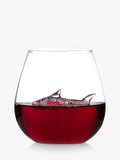 Bar Bespoke clear glass tumbler with shark inside, 500ml - British product