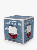 Bar Bespoke clear glass tumbler with shark inside, 500ml - British product