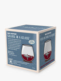 Bar Bespoke clear glass tumbler with shark inside, 500ml - British product
