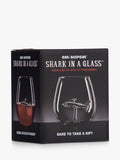 Bar Bespoke clear glass tumbler with shark inside, 500ml - British product