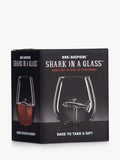 Bar Bespoke clear glass tumbler with shark inside, 500ml - British product