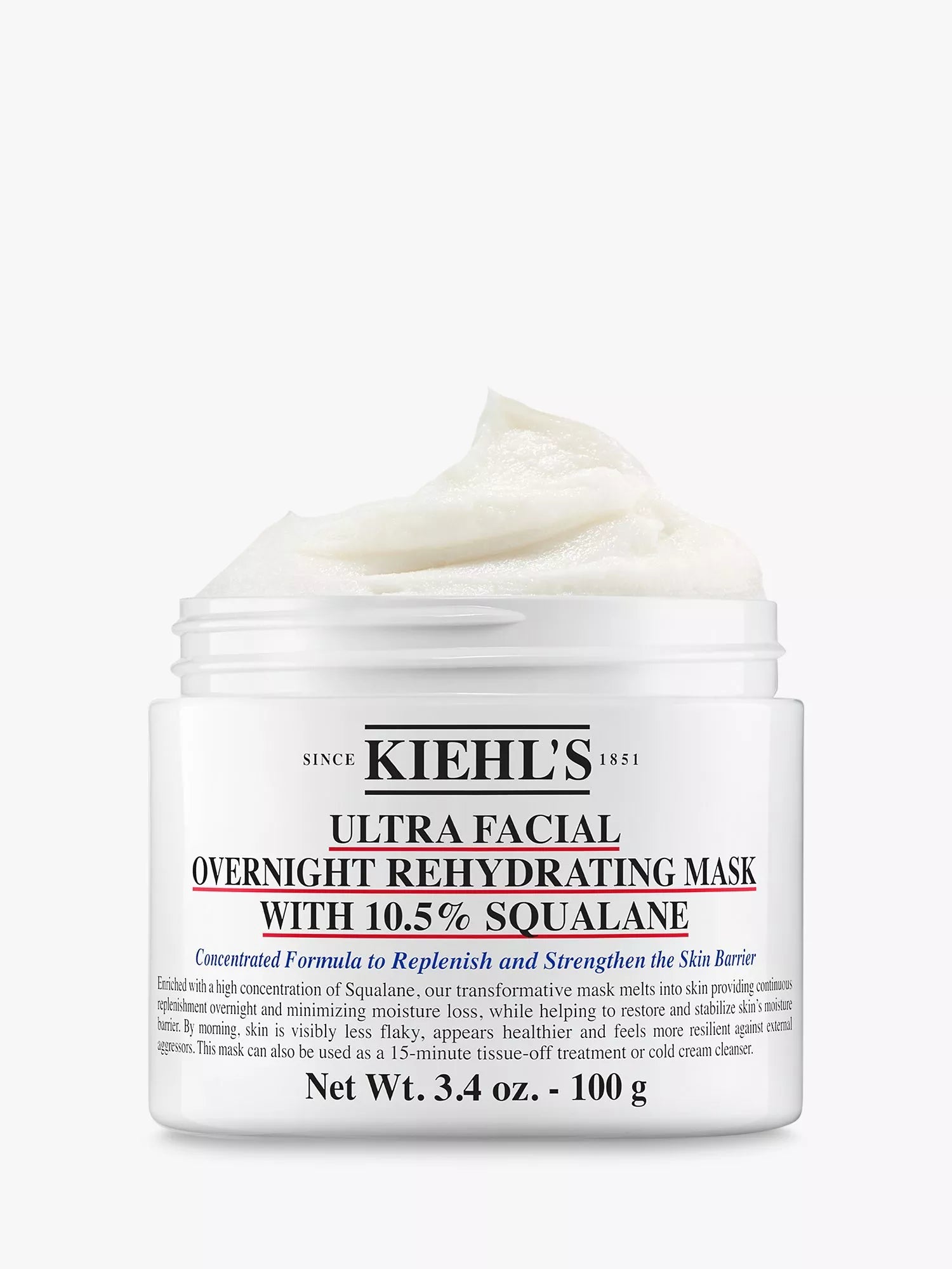 Kiehl's overnight rehydrating mask 100g (British brand)