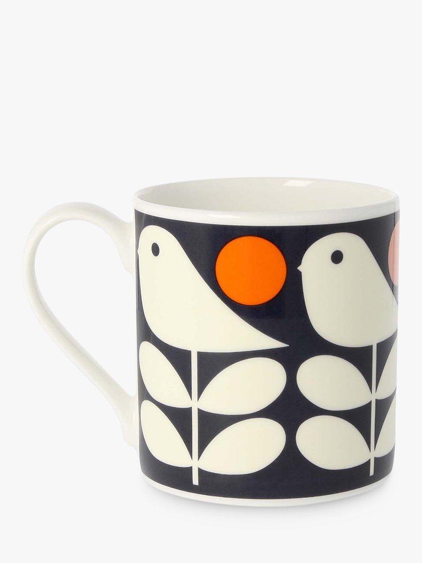 Orla Kiely Early Bird bone china mug 350ml - British product