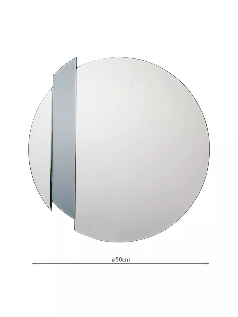 Där Yulia round wall mirror in Clear/Smoke, 50cm diameter - British product