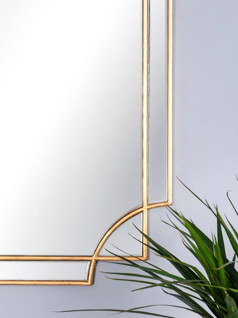 Där Guapo rectangular wall mirror 90x60cm gold, UK version