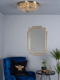 Där Guapo rectangular wall mirror 90x60cm gold, UK version